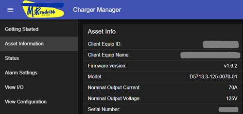 Asset Information screenshot